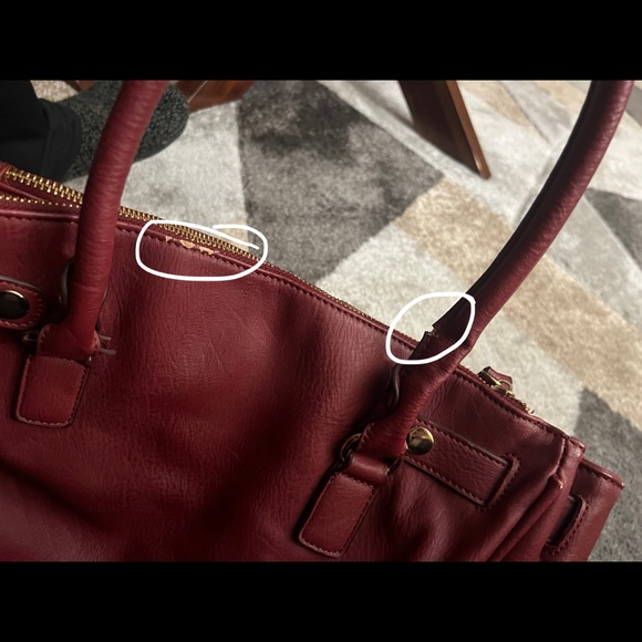 ALDO Handbag/Shoulder bag - Burgundy/Maroon/Red Wine colored ALDO Purse - Picture 5 of 7